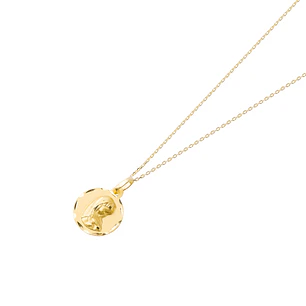 Colgante de Oro 18kt Virgen Niña 14mm