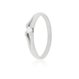 Anillo Compromiso Oro Blanco 18kt  Milán 1x14ptos Diamante