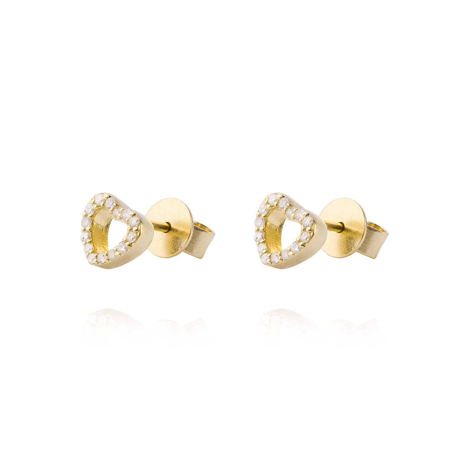 Aros de Oro 18kt con Diamantes 14pts total SI/H Oro Amarillo 1
