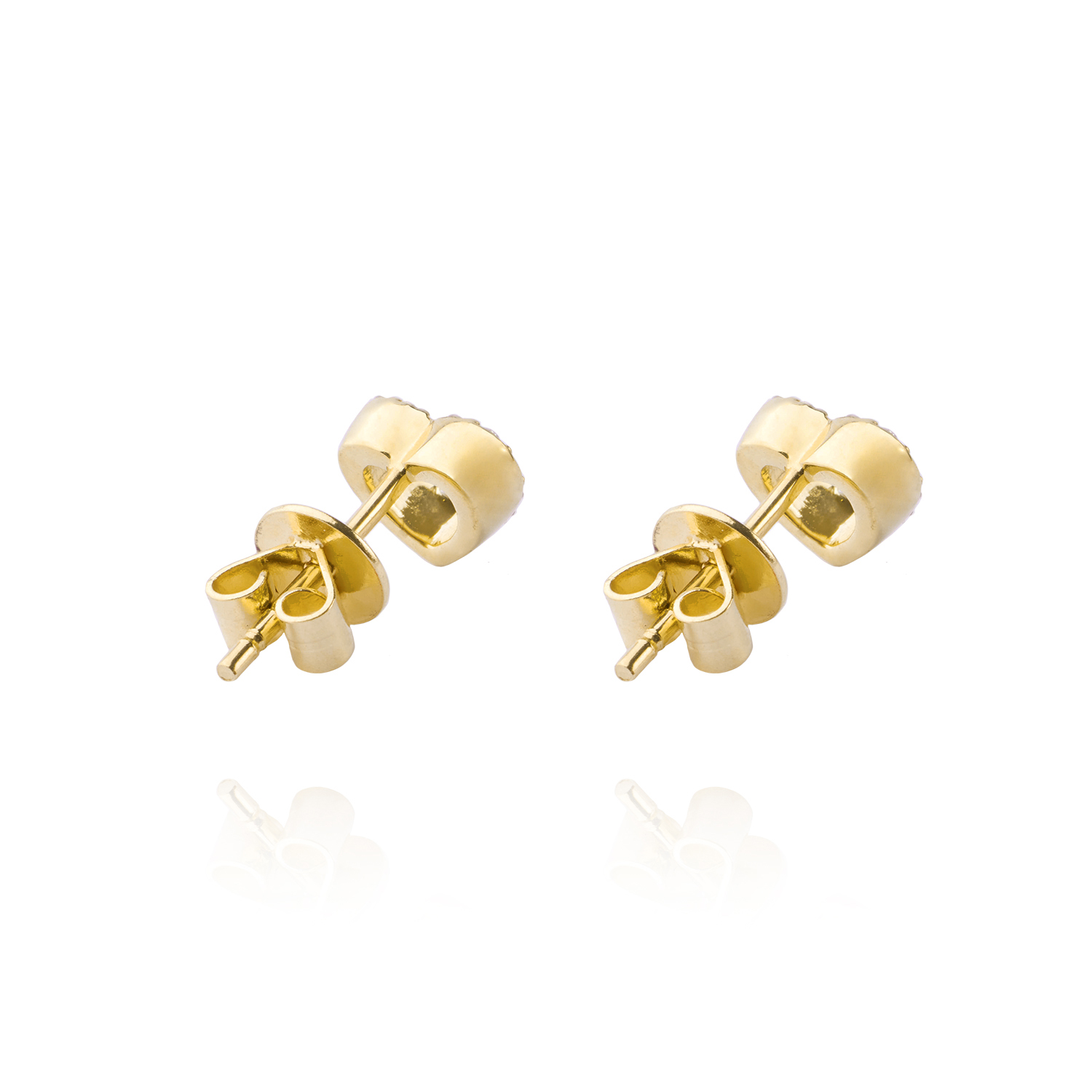 Aros de Oro 18kt con Diamantes 14pts total SI/H Oro Amarillo 3