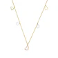 Collar Oro Amarillo 18kt Cinco Corazones - Miniatura 2