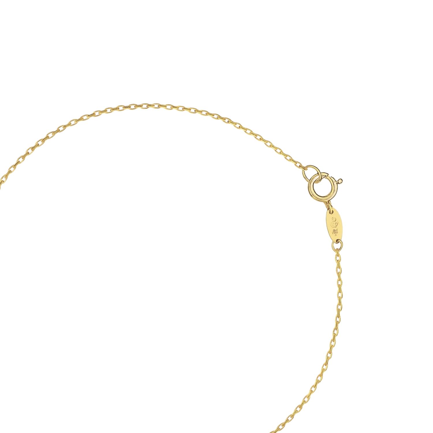 Collar Oro Amarillo 18kt Cinco Corazones 3