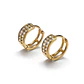 Aros Oro Amarillo 18kt Argollas Circonita - Miniatura 1