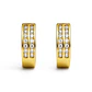 Aros Oro Amarillo 18kt Argollas Circonita - Miniatura 2