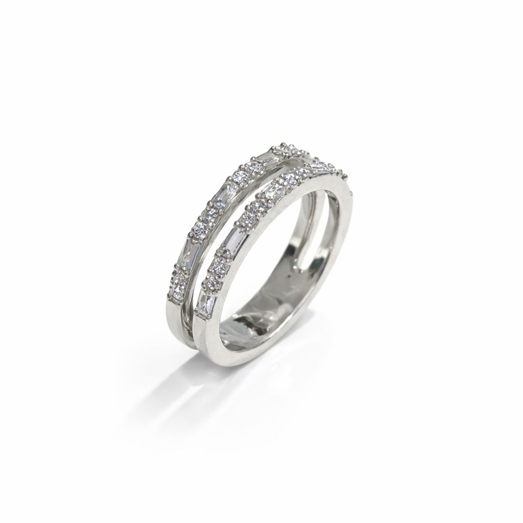 Anillo Oro Blanco 18kt Diamantes 49 Pts 1