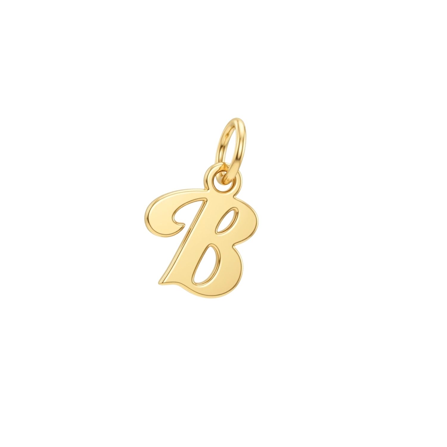 Colgante de Oro Miel 18kt Letra Gótica B 1