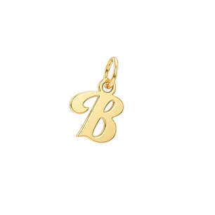 Colgante de Oro Miel 18kt Letra Gótica B
