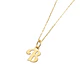 Colgante de Oro Miel 18kt Letra Gótica B - Miniatura 2