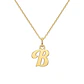 Colgante de Oro Miel 18kt Letra Gótica B - Miniatura 3