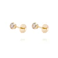 Aros de Oro 18kt Circón en bisel - Miniatura 1