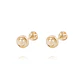 Aros de Oro 18kt Circón en bisel - Miniatura 3