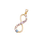Colgante de Oro 18kt Infinito con Circonitas de Colores - Miniatura 1