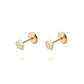 Aros de Oro 9kt Flor Circon - Miniatura 1
