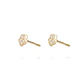 Aros de Oro 9kt Flor Circon - Miniatura 3
