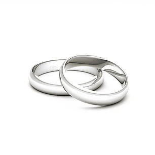 Par Argollas Matrimonio de Platino Venecia de 3,5mm