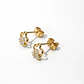 Aros Oro Amarillo 18kt Flor Circonita - Miniatura 2