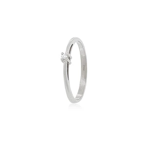 Anillo Compromiso Platino 950  Mónaco 1x12ptos Diamante