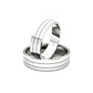 Par Argollas Matrimonio de Oro Blanco 18kt Modelo Royal 5,0mm - Miniatura 1