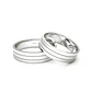 Par Argollas Matrimonio de Oro Blanco 18kt Modelo Royal 5,0mm - Miniatura 2