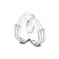 Par Argollas Matrimonio de Oro Blanco 18kt Modelo Royal 5,0mm - Miniatura 3