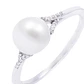Anillo Oro Blanco 18kt Diamantes 5 Pts y Perla 7mm - Miniatura 2