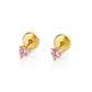Aros de Oro 18kt Cozarón Circonita Rosa Francia - Miniatura 1