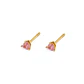 Aros de Oro 18kt Cozarón Circonita Rosa Francia - Miniatura 2