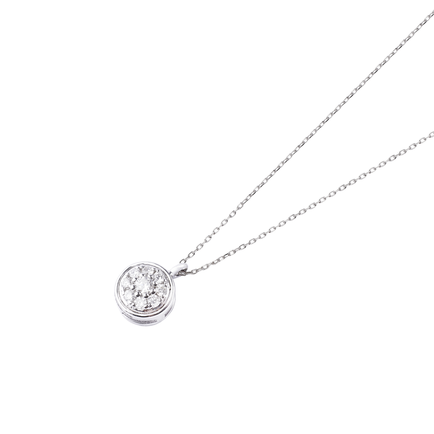 Collar de Oro 18kt con Diamantes de 10 Pts Totales Corte Brillante SI/H 1