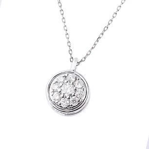 Collar de Oro 18kt con Diamantes de 10 Pts Totales Corte Brillante SI/H
