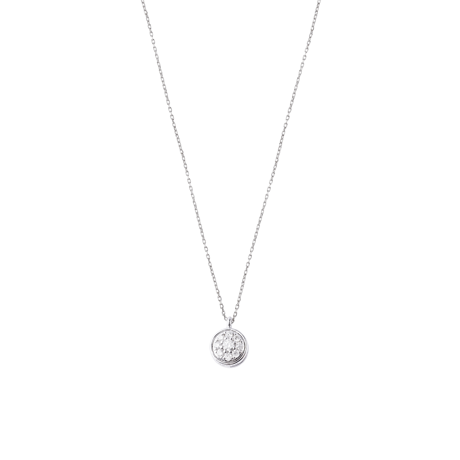 Collar de Oro 18kt con Diamantes de 10 Pts Totales Corte Brillante SI/H 3