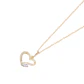 Colgante de Oro 18kt Corazón Circonita Gota - Miniatura 2