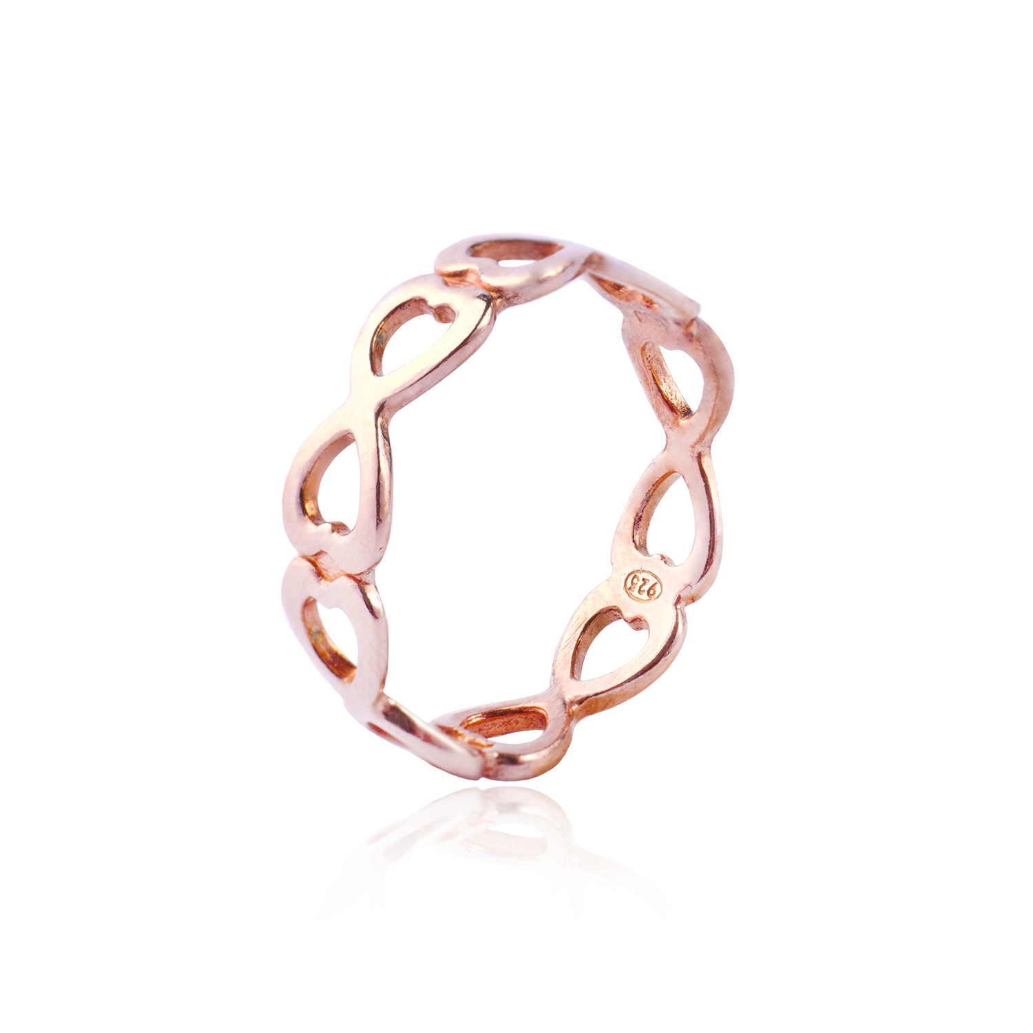 Anillo de Plata Esterlina 925 Rose Tipo 47 3