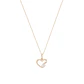 Colgante de Oro 18kt Corazón Circonita Gota - Miniatura 3