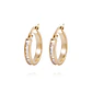 Aros de Oro 18kt Argollas Circon Baguette 19 - Miniatura 1