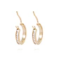 Aros de Oro 18kt Argollas Circon Baguette 19 - Miniatura 3