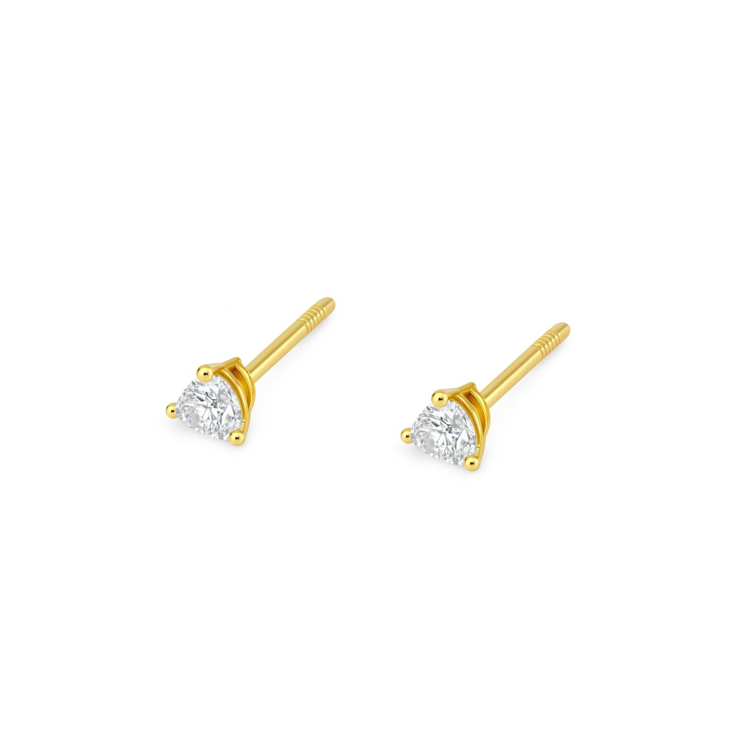 Aros de Oro 18kt Corazón Circonita 2