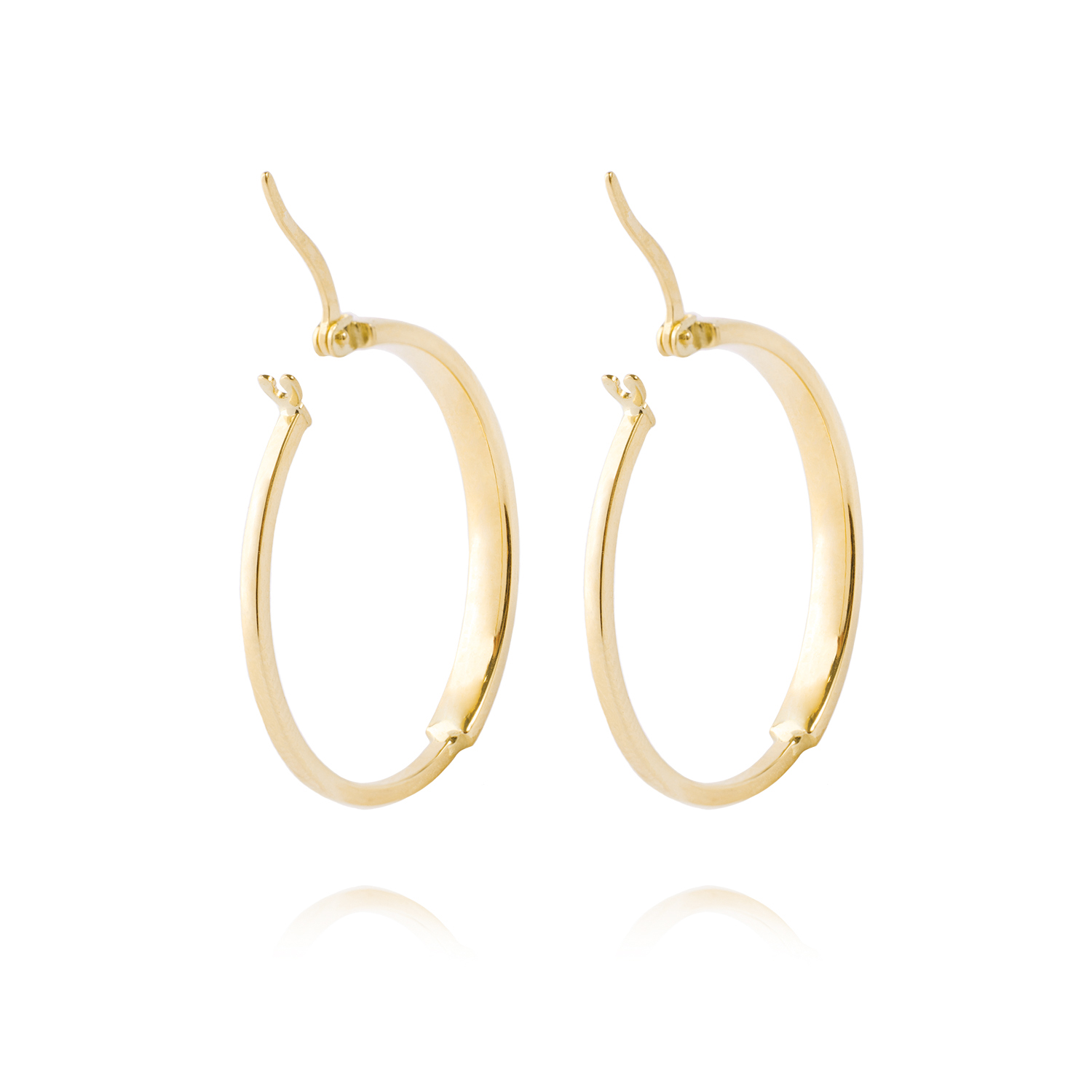 Aros de Oro 18kt Modelo Argollas Grandes 3