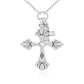 Collar de Plata Esterlina 925 Doble Cruz - Miniatura 2