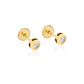 Aros de Oro 18kt Punto De Luz con Circonita 3,0 mm - Miniatura 2