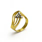 Anillo Oro Amarillo 18kt Flor Bicolor - Miniatura 1