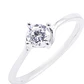 Anillo Plata Esterlina Solitario Cuatro Grifas y Circonita - Miniatura 2