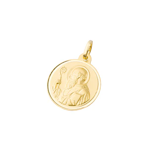 Colgante de Oro 18kt Escapulario San Benito 16mm