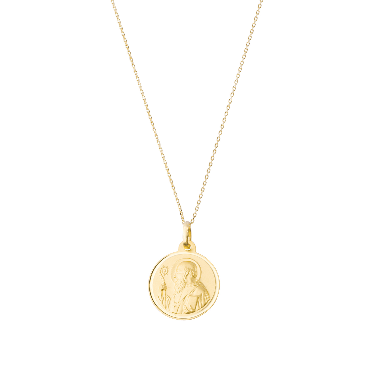 Colgante de Oro 18kt Escapulario San Benito 16mm 4