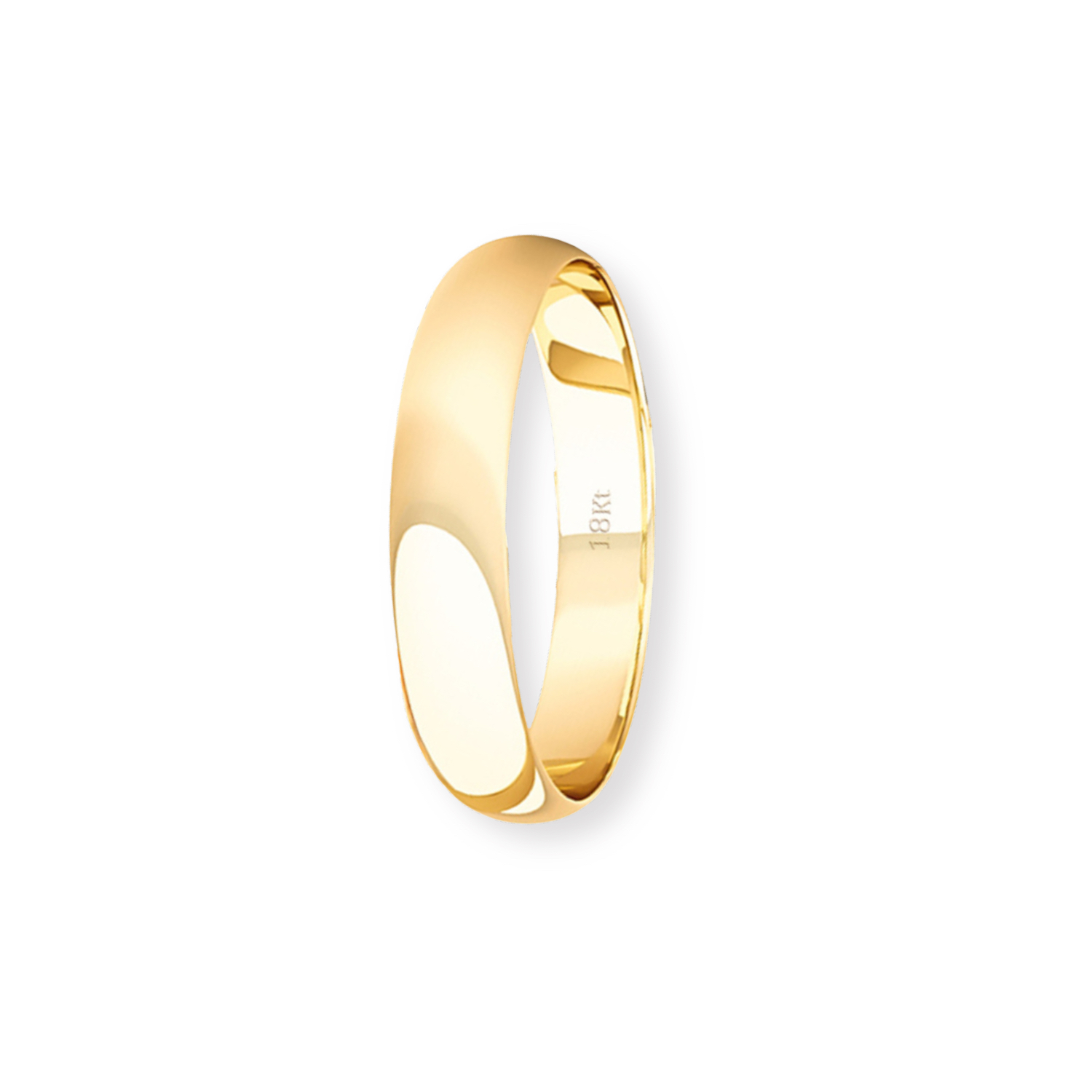 Argolla Matrimonio de Oro Amarillo 18kt Inglés Rodas de 3,5mm 1