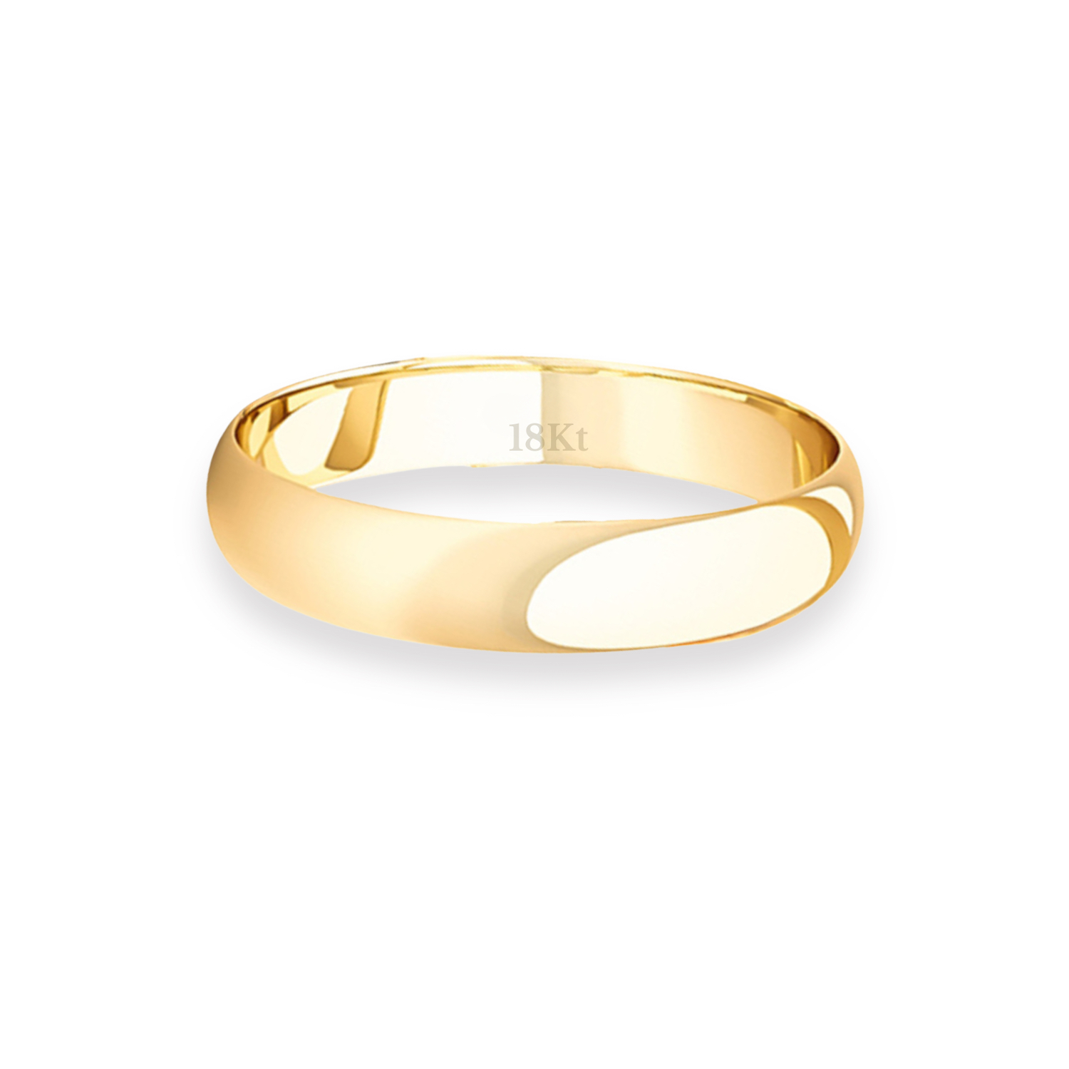 Argolla Matrimonio de Oro Amarillo 18kt Inglés Rodas de 3,5mm 2