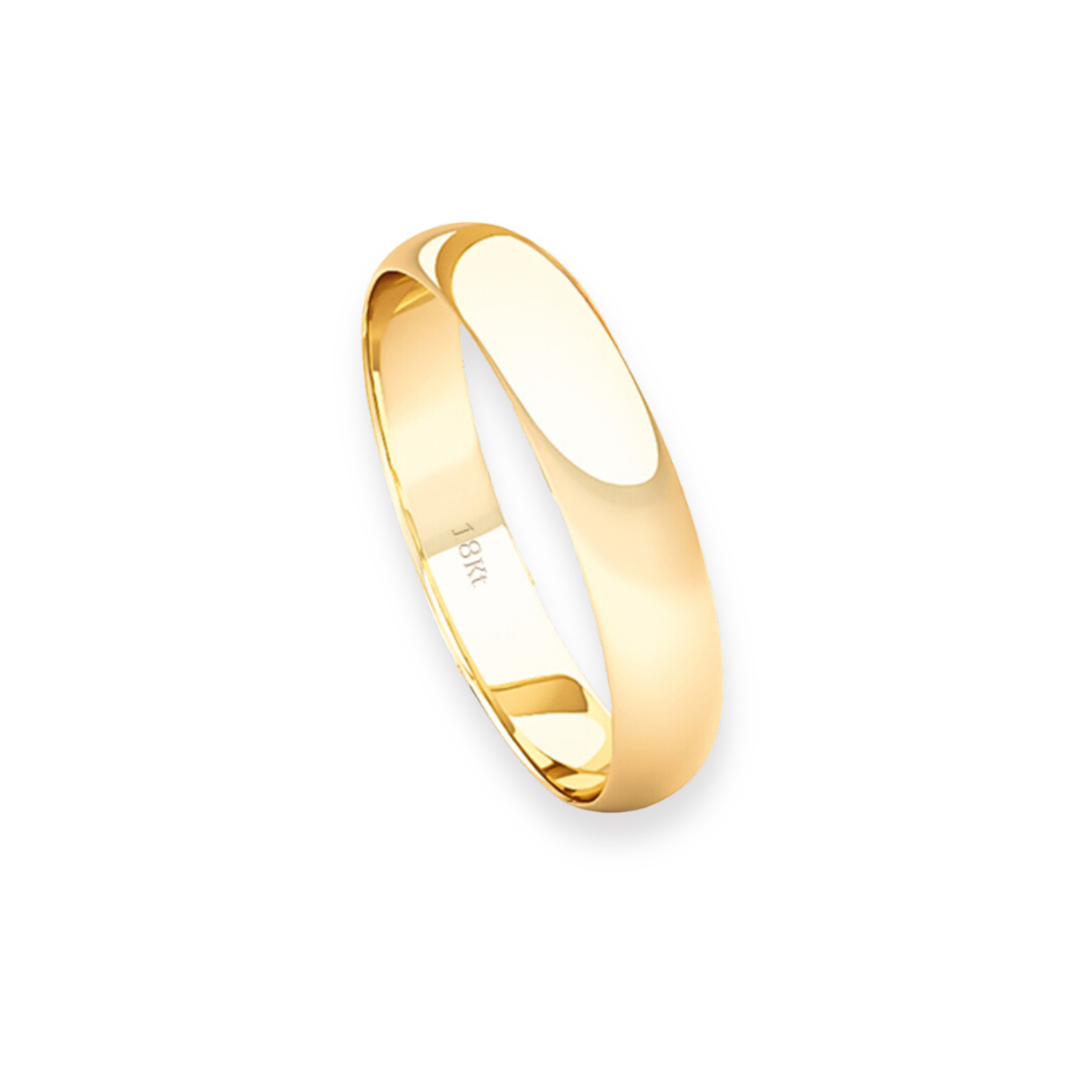 Argolla Matrimonio de Oro Amarillo 18kt Inglés Rodas de 3,5mm 3