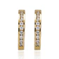 Aros de Oro 18kt Argollas 1 fila Circón - Miniatura 2