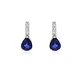 Aros de Oro 18kt con Diamantes 4pts total SI/H 86pts Zafiro - Miniatura 1