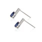 Aros de Oro 18kt con Diamantes 4pts total SI/H 86pts Zafiro - Miniatura 2