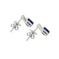 Aros de Oro 18kt con Diamantes 4pts total SI/H 86pts Zafiro - Miniatura 3